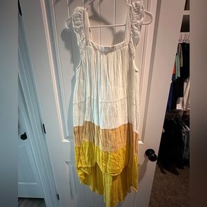 White and yellow dress